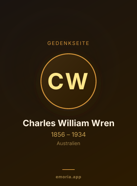 Gedenkportrait von Charles William Wren