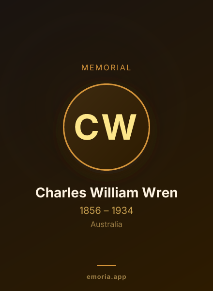 Memorial portrait of Charles William Wren