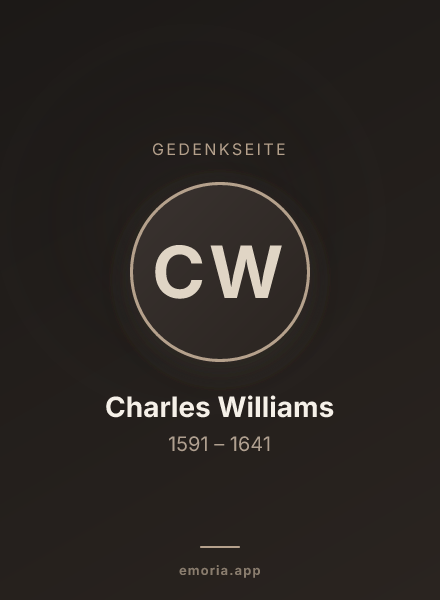Gedenkportrait von Charles Williams