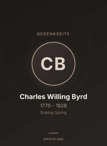 Gedenkportrait von Charles Willing Byrd