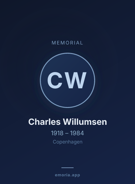 Memorial portrait of Charles Willumsen