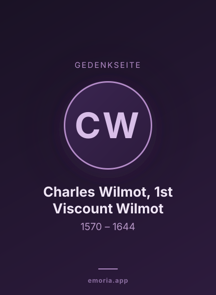 Gedenkportrait von Charles Wilmot, 1st Viscount Wilmot