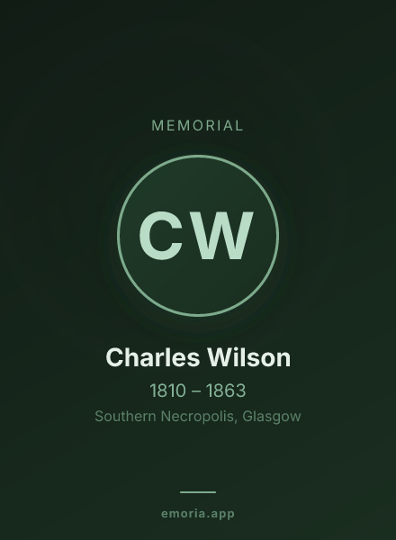 Memorial portrait of Charles Wilson
