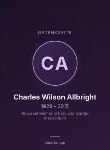 Gedenkportrait von Charles Wilson Allbright