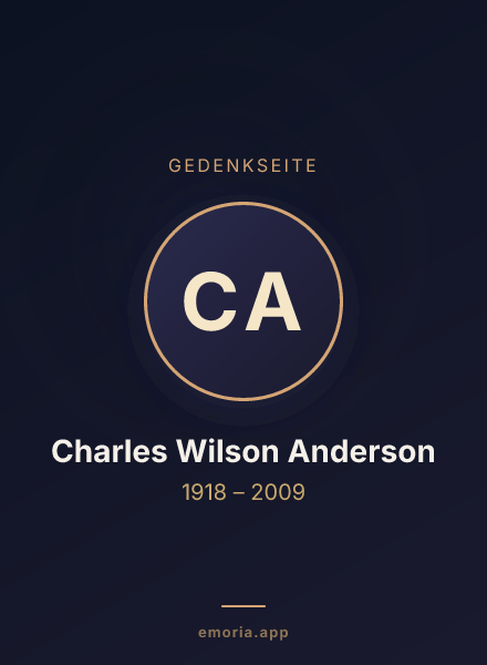 Gedenkportrait von Charles Wilson Anderson