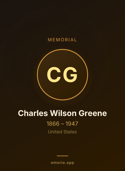 Memorial portrait of Charles Wilson Greene