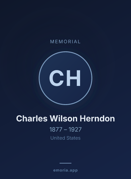 Memorial portrait of Charles Wilson Herndon