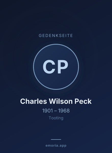Gedenkportrait von Charles Wilson Peck