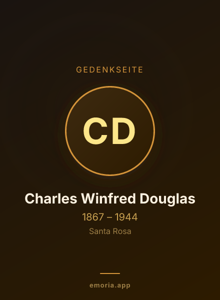 Gedenkportrait von Charles Winfred Douglas