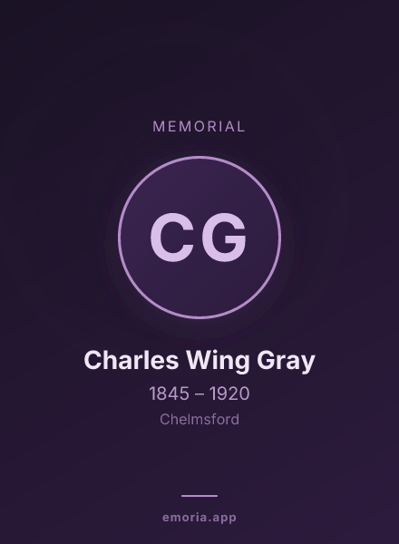 Memorial portrait of Charles Wing Gray