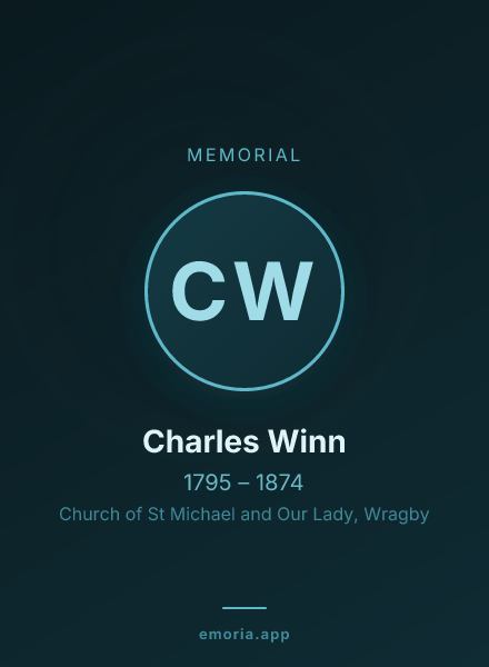 Memorial portrait of Charles Winn