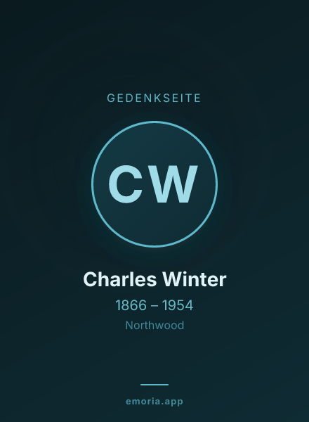 Gedenkportrait von Charles Winter