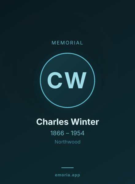 Memorial portrait of Charles Winter