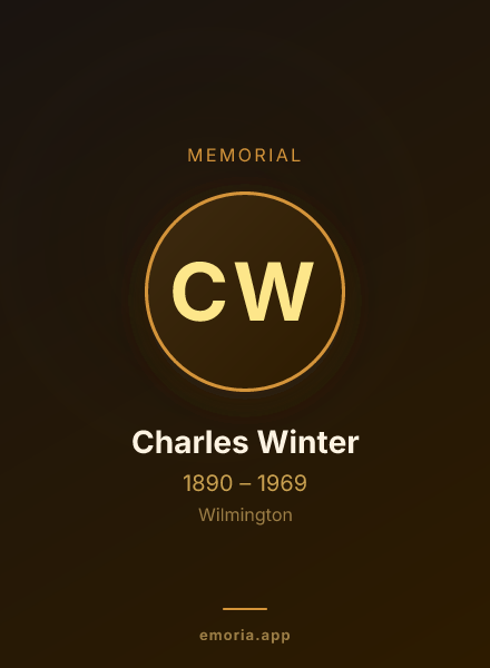 Memorial portrait of Charles Winter