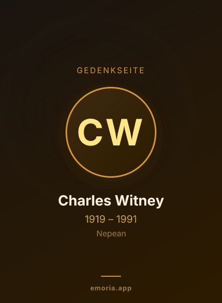 Gedenkportrait von Charles Witney