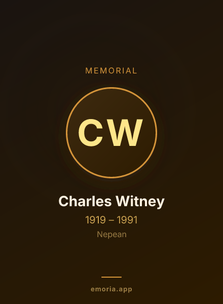 Memorial portrait of Charles Witney