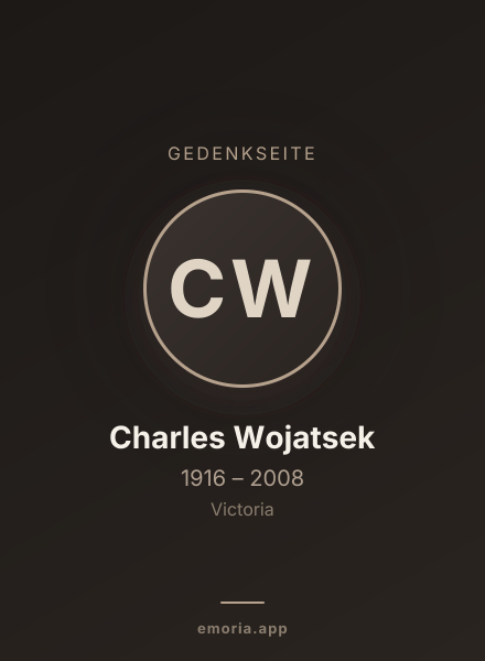 Gedenkportrait von Charles Wojatsek