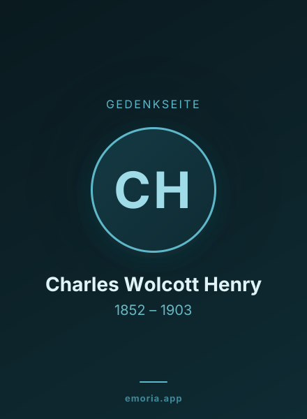 Gedenkportrait von Charles Wolcott Henry