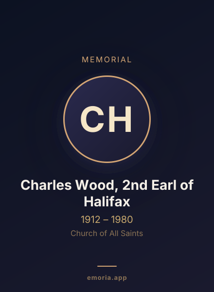 Memorial portrait of Charles Wood, 2nd Earl of Halifax