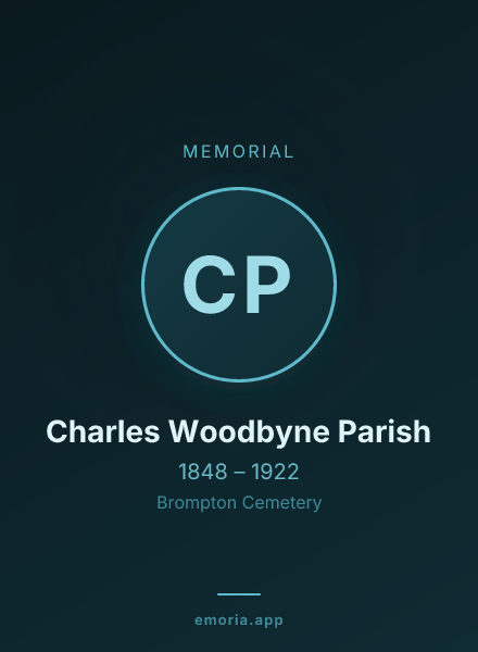 Memorial portrait of Charles Woodbyne Parish
