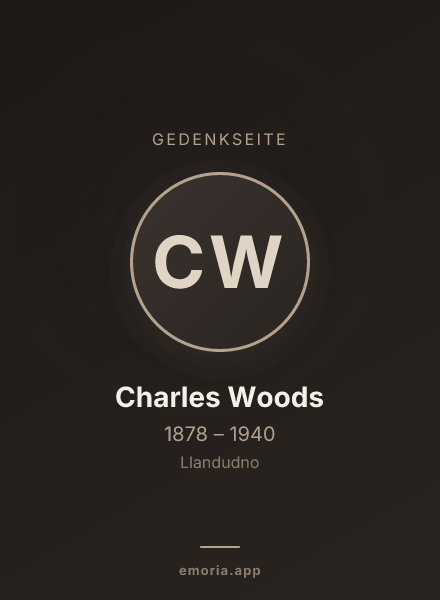 Gedenkportrait von Charles Woods