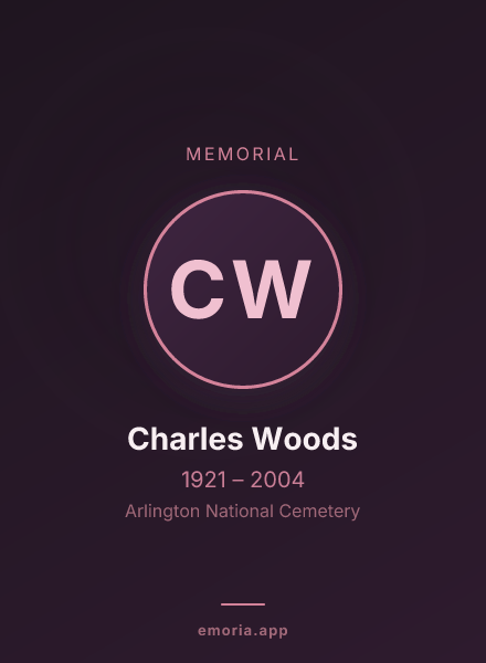 Memorial portrait of Charles Woods