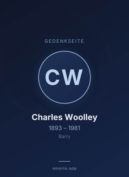 Gedenkportrait von Charles Woolley