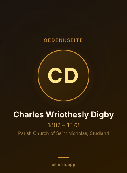 Gedenkportrait von Charles Wriothesly Digby