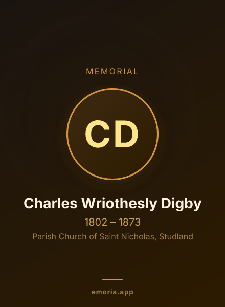 Memorial portrait of Charles Wriothesly Digby