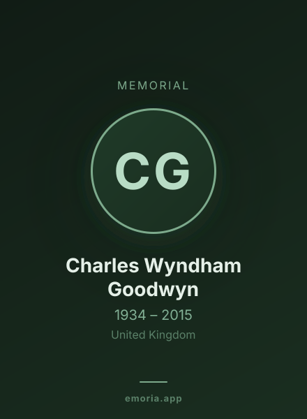Memorial portrait of Charles Wyndham Goodwyn