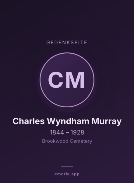 Gedenkportrait von Charles Wyndham Murray
