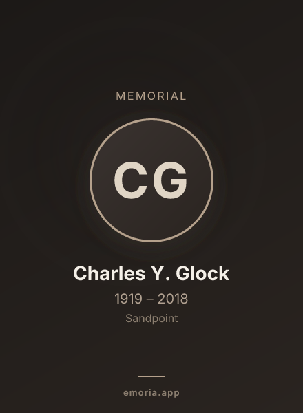 Memorial portrait of Charles Y. Glock