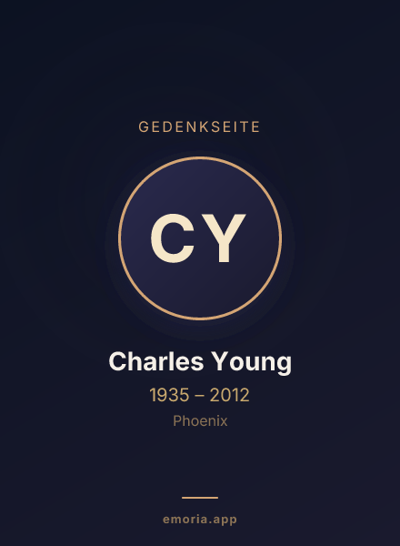 Gedenkportrait von Charles Young