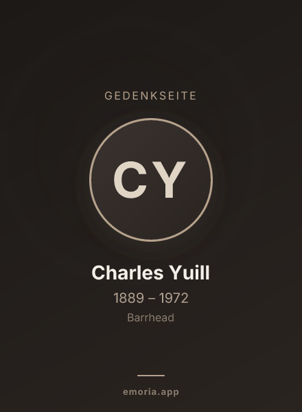 Gedenkportrait von Charles Yuill