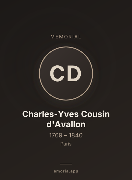 Memorial portrait of Charles-Yves Cousin d'Avallon