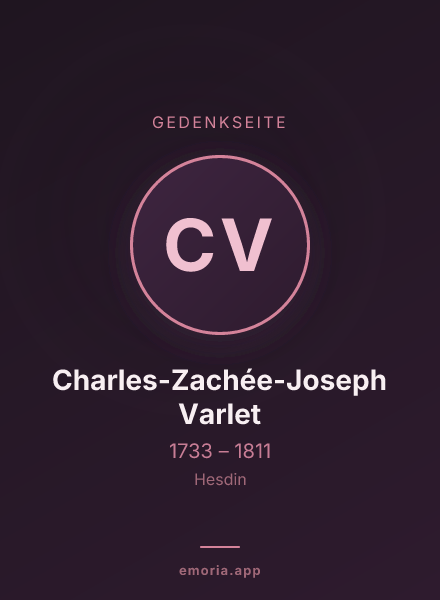 Gedenkportrait von Charles-Zachée-Joseph Varlet