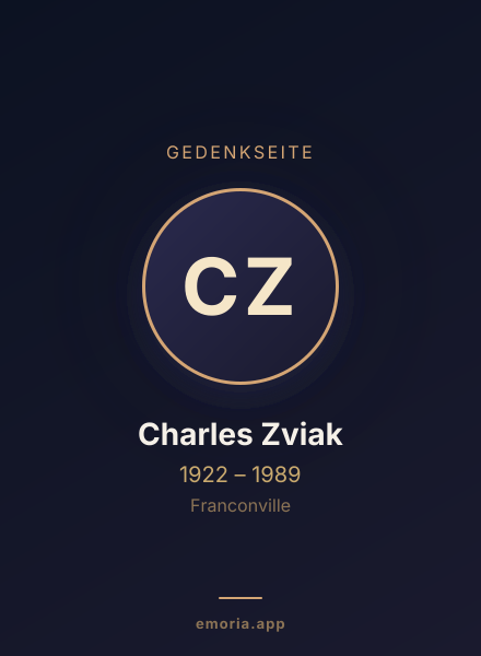 Gedenkportrait von Charles Zviak