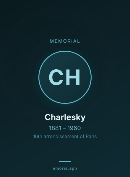 Memorial portrait of Charlesky