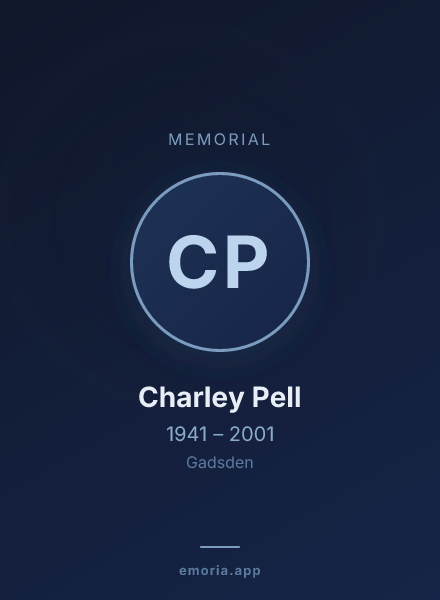 Memorial portrait of Charley Pell