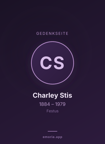 Gedenkportrait von Charley Stis