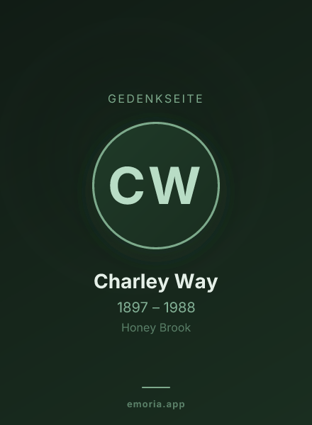 Gedenkportrait von Charley Way