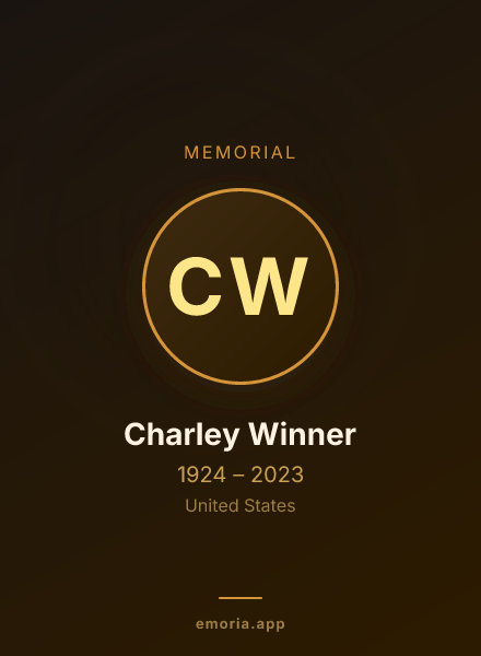 Memorial portrait of Charley Winner