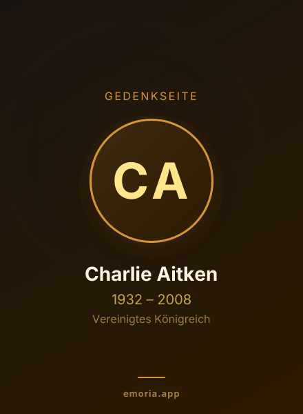 Gedenkportrait von Charlie Aitken