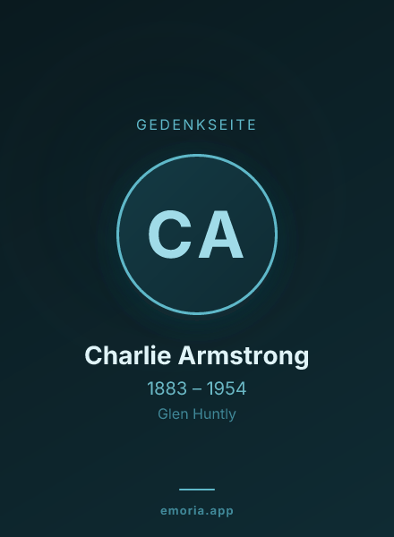 Gedenkportrait von Charlie Armstrong