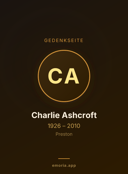 Gedenkportrait von Charlie Ashcroft