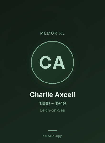 Memorial portrait of Charlie Axcell