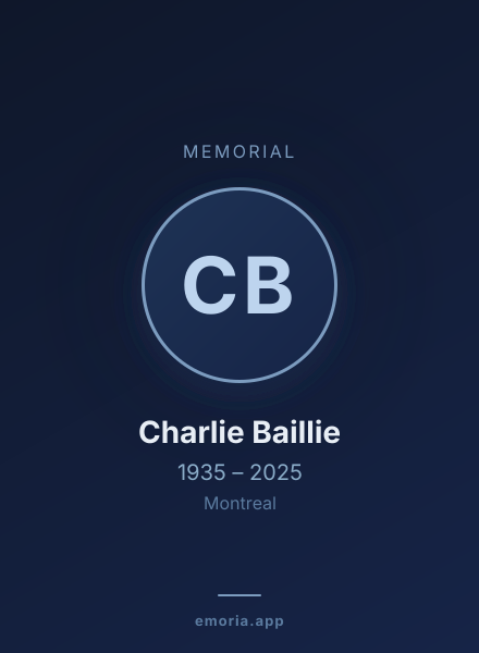 Memorial portrait of Charlie Baillie