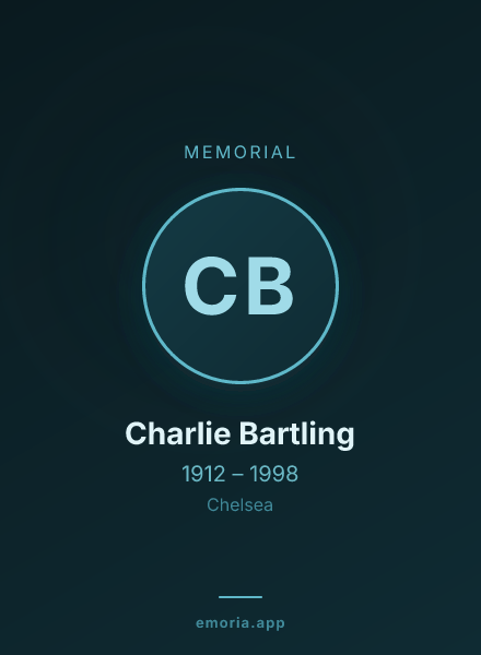 Memorial portrait of Charlie Bartling