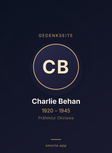 Gedenkportrait von Charlie Behan