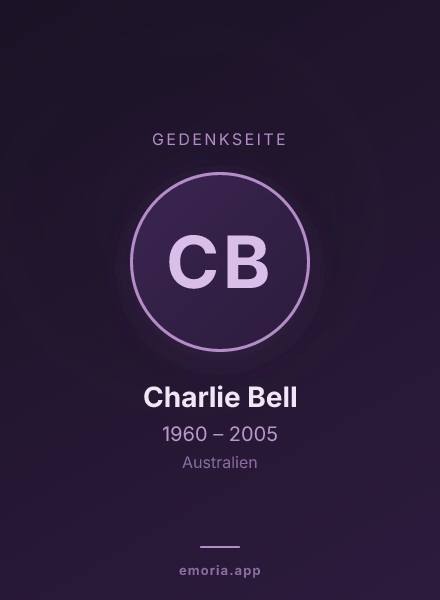 Gedenkportrait von Charlie Bell